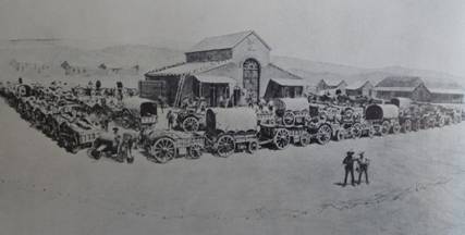 The completed laager around Bulawayo's Market Hall, 1896